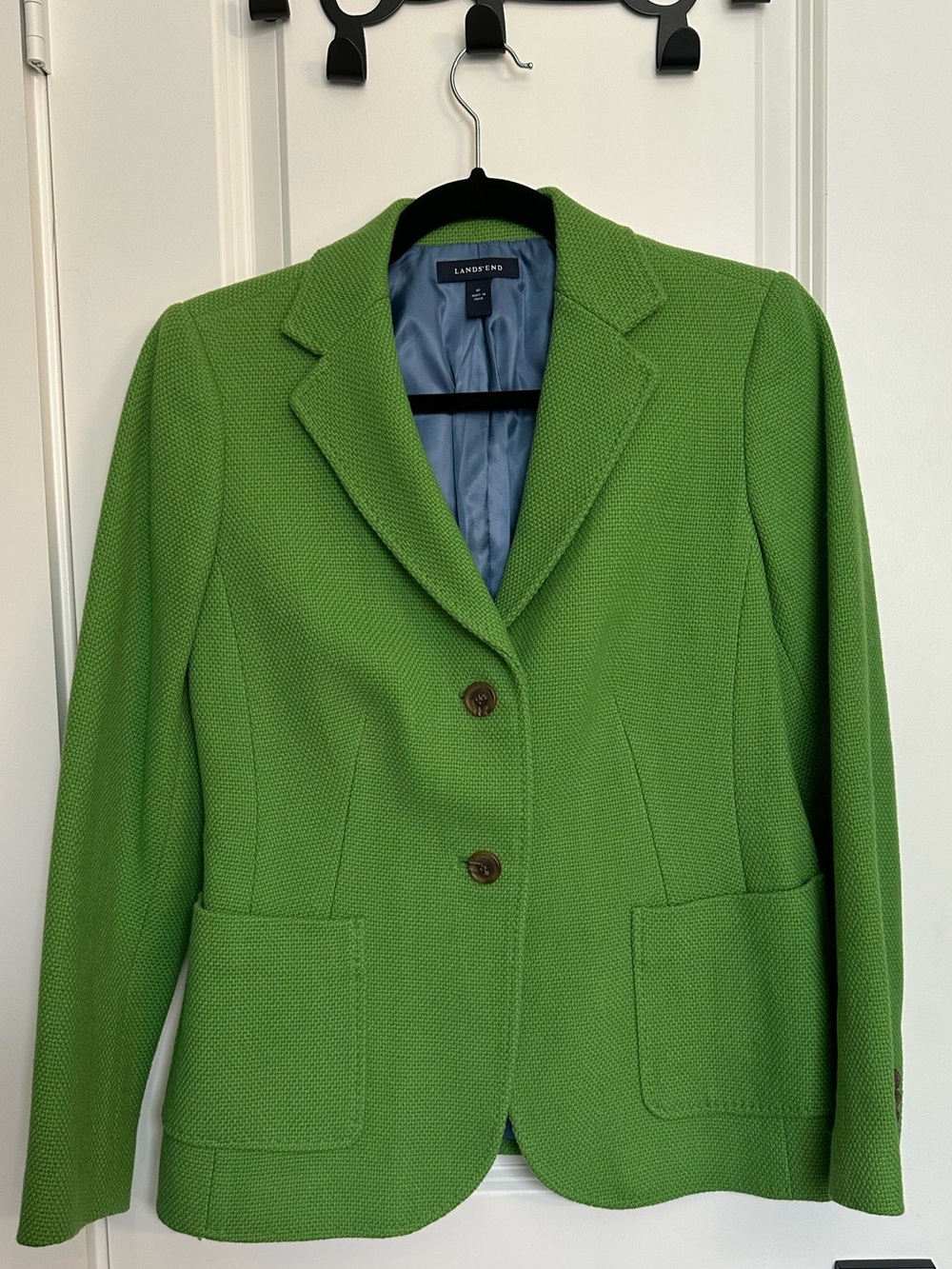 Lands' End Ladies Lime Green Textured Blazer